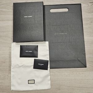 Saint Laurent Elegant Black Shopping Bag, Box and Dust Bag